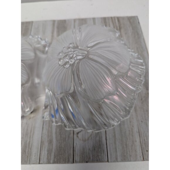 Mikasa Hibiscus Frost Divided 13” Crystal Serving Bowl Elegant, Candy Dish - Picture 7 of 7